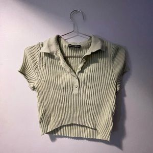 Green brandy button down top